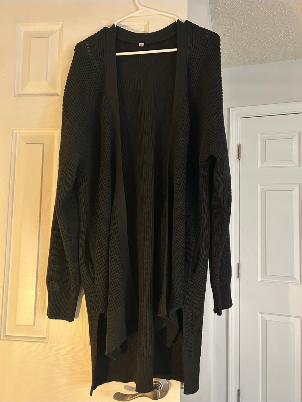 Amazon Women's Black Open-Front Cardigan